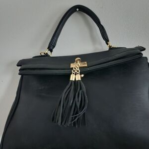 Aldo Black Travel Bag with Gold Accents